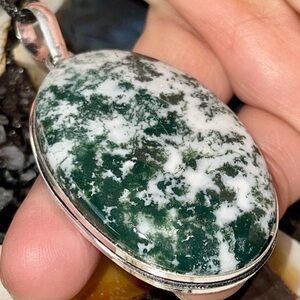 Fern- Like Dendritic Tree Agate Pendant 2 1/2”